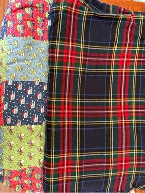 Men's Plaid Lounge Pants - Red and Navy
